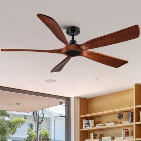 YUHAO 60 in. Indoor Farmhouse Brown Walnut Wood Ceiling Fan with Remote Control for Living Room or Patio YUHAO 60 in. Indoor Farmhouse Brown Walnut Wood Ceiling Fan with Remote Control for Living Room or Patio